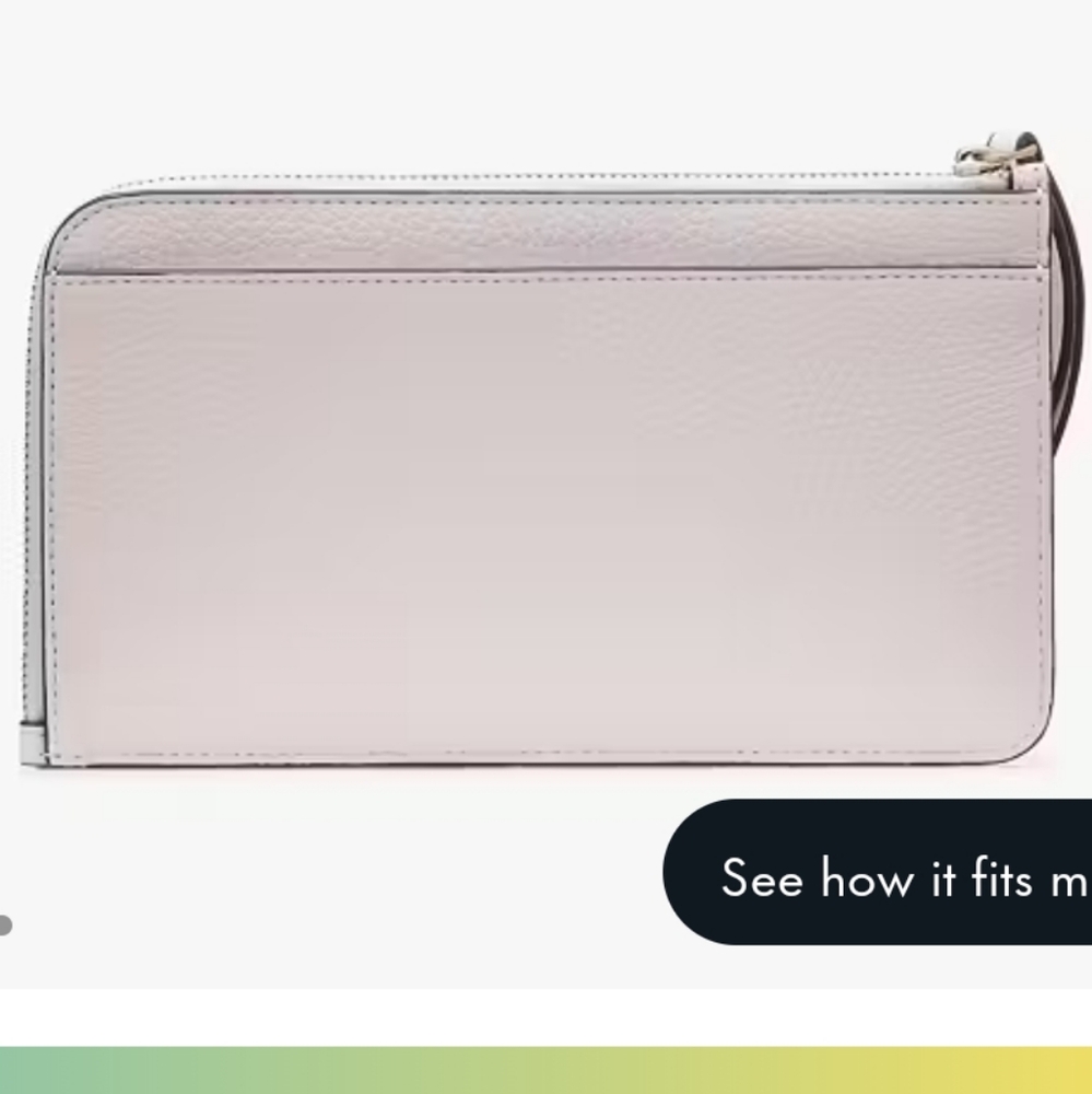 kate spade Zip Wristlet light rose garden logo NWT Rare - Picture 10 of 12